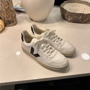 Veja White and Black Sneakers